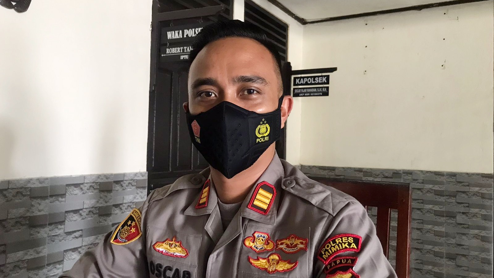 Kapolsek Mimika Baru AKP Oscar Fajar Rahadian. Foto: Salmawati Bakri/Papua60detik