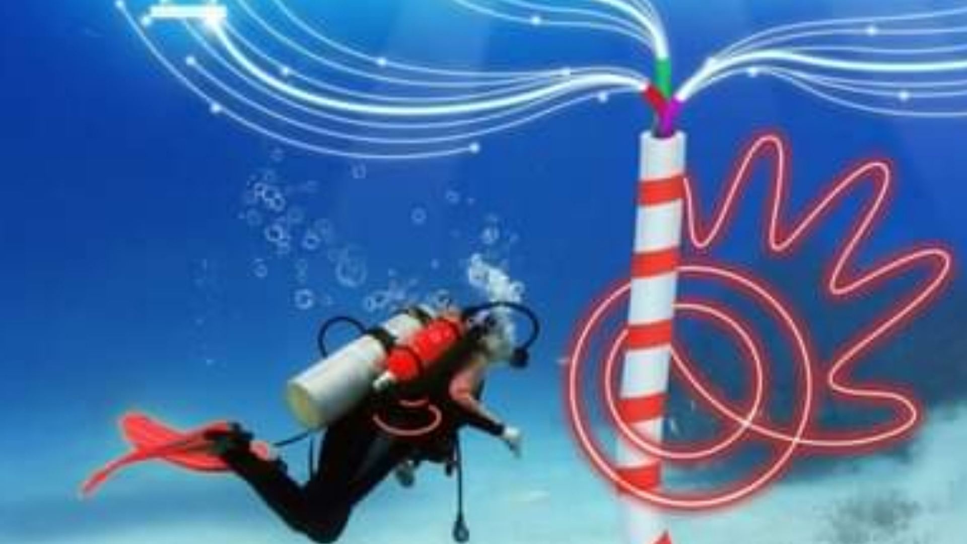 Ilustrasi perbaikan kabel bawah laut. Foto: Telkom Indonesia