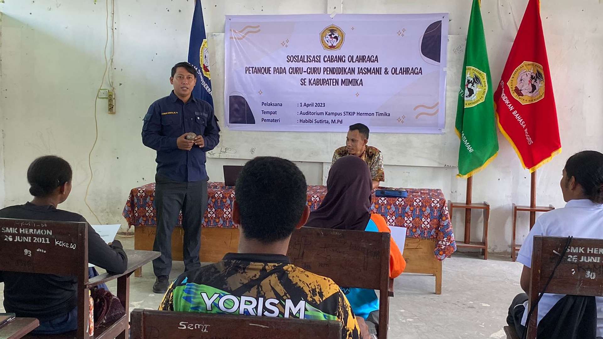 stkip-hermon-timika-sosialisasi-petanque-ke-guru-pjok