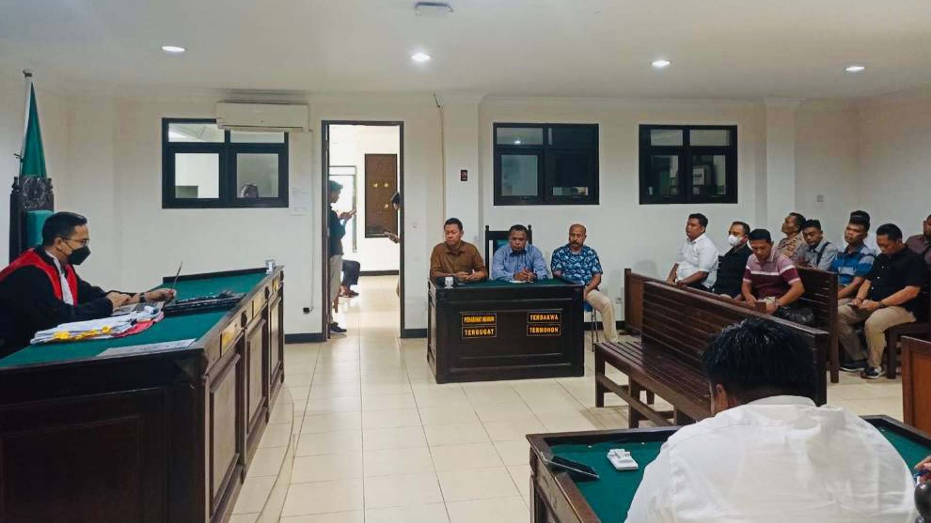 Sidang praperadilan di Pengadilan Negeri Merauke, Selasa (2/5/2023). Foto: Istimewa