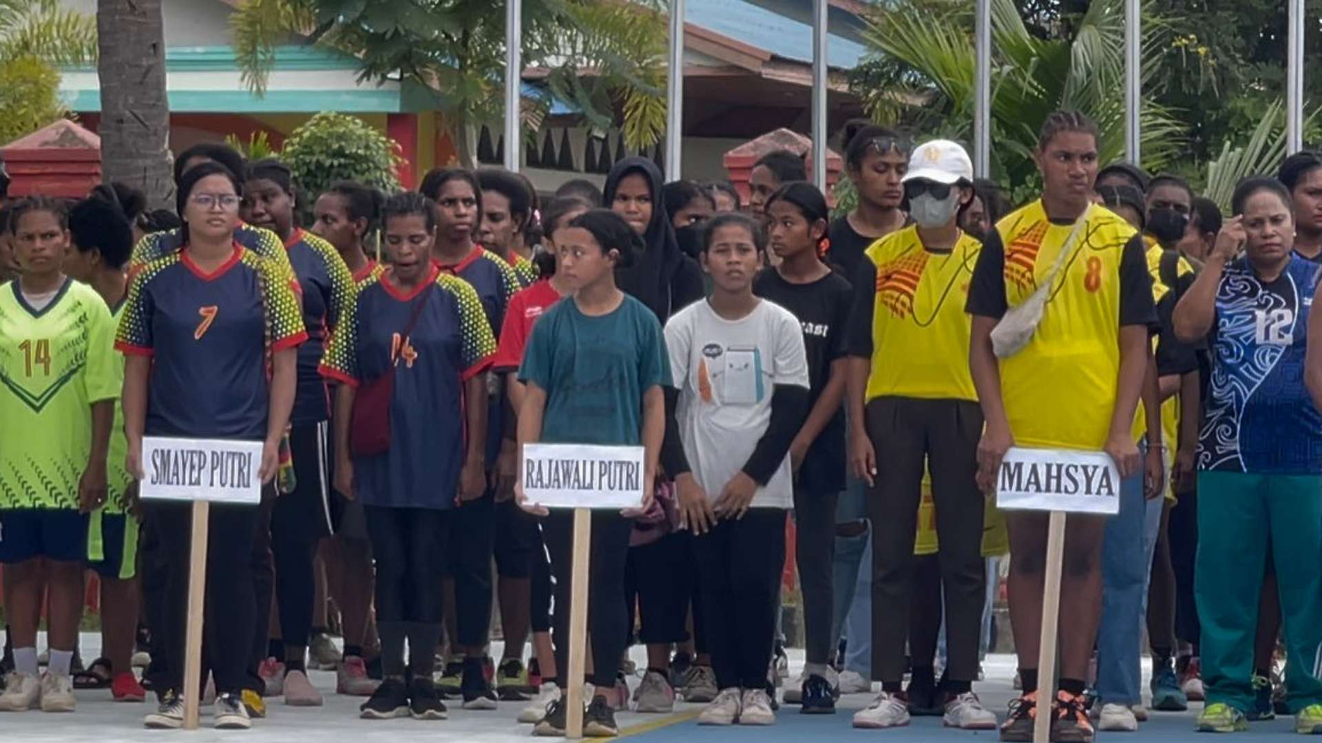 Perserta open turnamen bola voll Gubernur cup 1 Provinsi Papua Selatan . Foto: Ami/ Papu60detik
