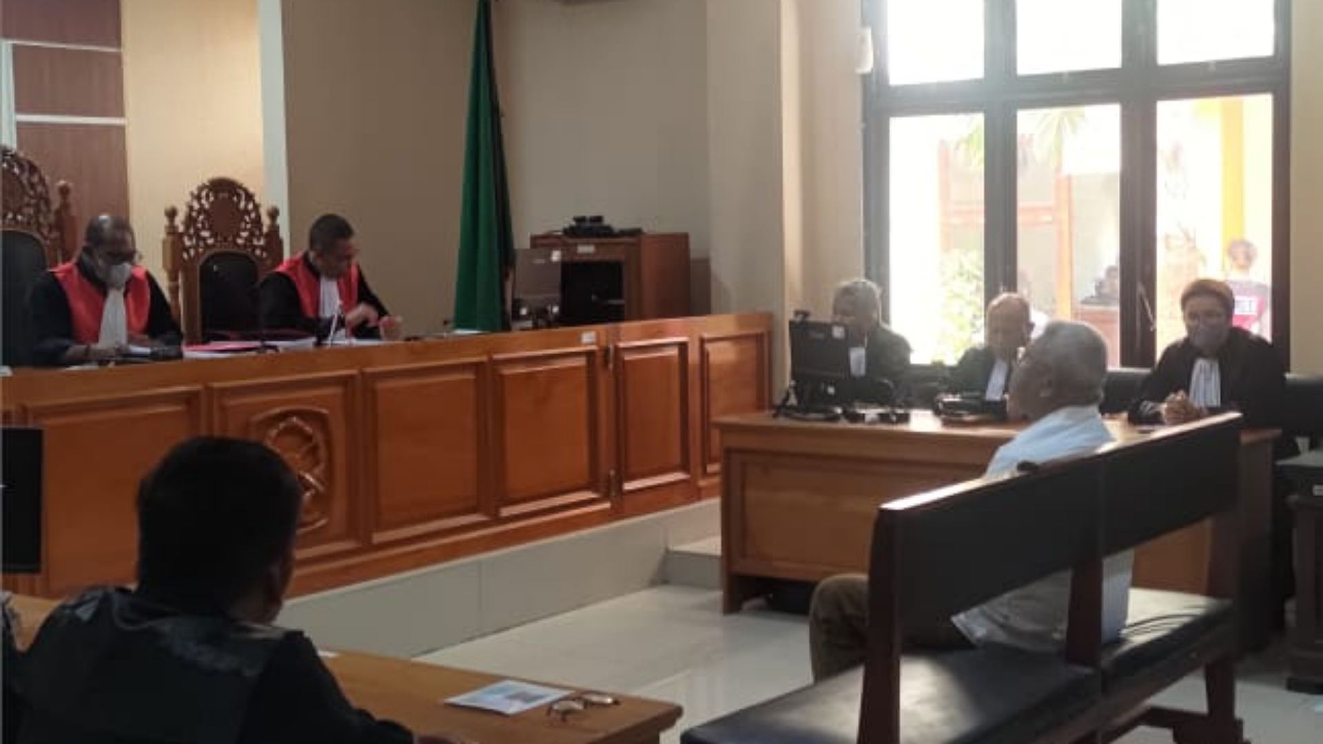 Sidang Wakil Bupati Mimika nonAktif Johannes Rettob di PN Tipikor Jayapura, Selasa (27/6/2023). Foto: Istimewa