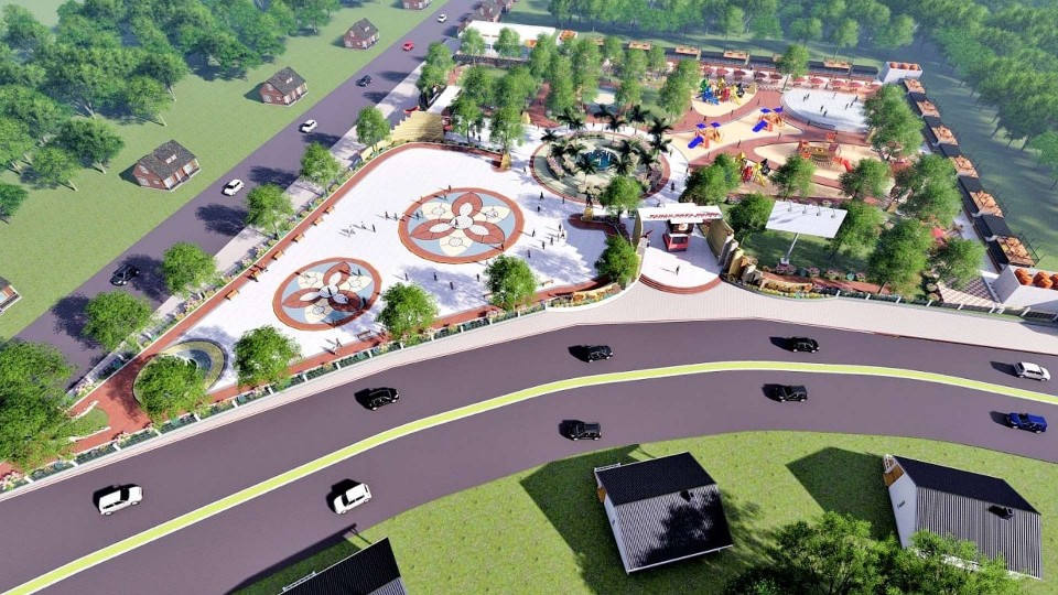 Design taman kota Mappi. Foto: Istimewa