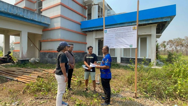 Gedung kantor sementara Pemprov Papua Selatan di Kampung Salor, Distrik Kurik yang dikerjakan Bidang Cipta Karya dan Tata Ruang Dinas PUPR. Foto: Ami/ Papua60detik