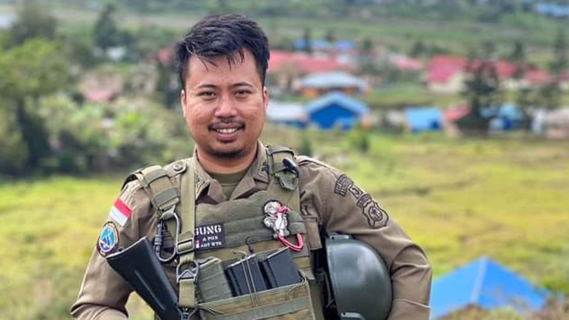 Anggota Brimob, Briptu Agung yang gugur dalam kontak di Kabupaten Pegunungan Bintang, Senin (18/9/2023). Foto: Istimewa