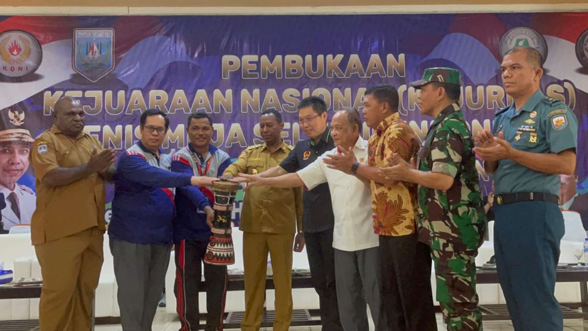 Pembukaan Kejurnas Tenis Meja di GOR Head Sai Merauke, Senin (20/11/2023). Foto: Ami/ Papua60detik