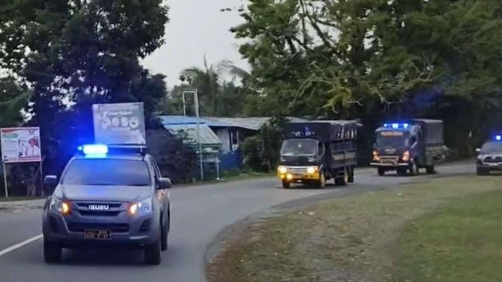 Aparat keamanan patroli jelang 1 Desember. Foto: Amma/ Papua60detik