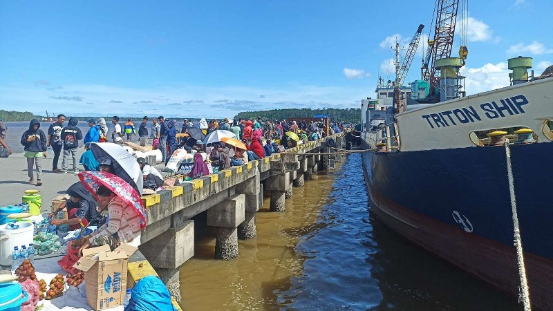 Pelabuhan Pomako Timika. Foto: Eka,/ Papua60detik
