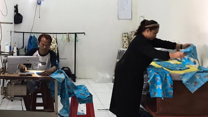 Gedung A2 di Pasar Sentral Timika yang terlihat sudah diisi penjahit. Foto: Papua60detik