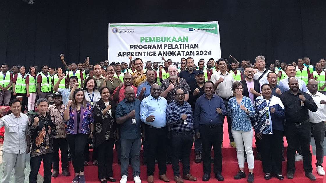 Capt: Pembukaan program pelatihan apprentice IPN PT Freeport Indonesia angkatan 2024, Foto: Faris/Papua69detik