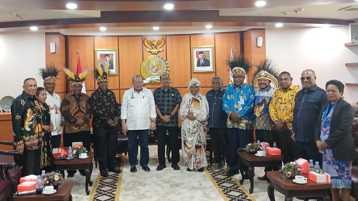 Pertemuan Asosiasi Majelis Rakyat Papua (MRP) se-Wilayah Papua dengan DPD RI. Foto: Istimewa