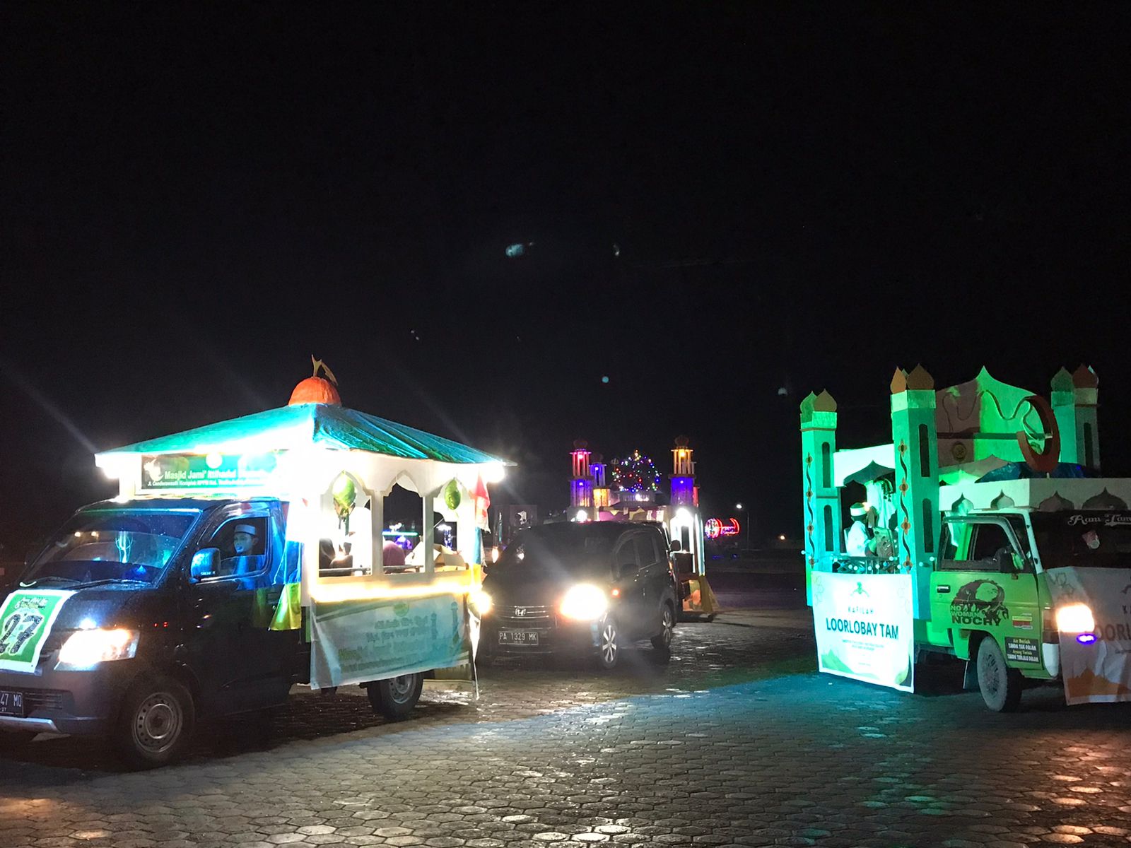 Pawai malam takbiran keliling di Kabupaten Mimika, Foto: Faris/Papua60detik